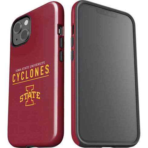 Iowa State University Athletic Text iPhone 15 Plus Impact Case