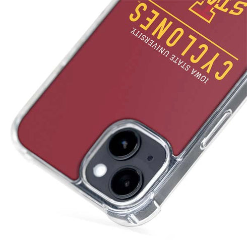 Iowa State University Athletic Text iPhone 15 Plus MagSafe Case