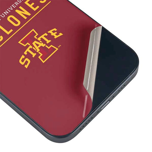 Iowa State University Athletic Text iPhone 14 Plus Skin