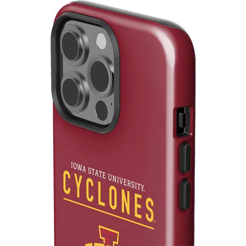 Iowa State University Athletic Text iPhone 15 Pro Impact Case