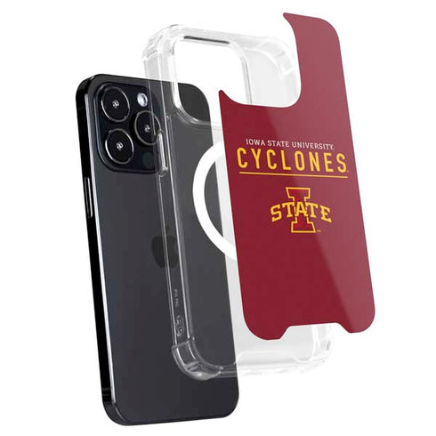 Iowa State University Athletic Text iPhone 15 Pro MagSafe Case
