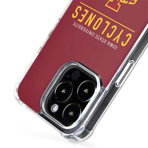 Iowa State University Athletic Text iPhone 15 Pro MagSafe Case