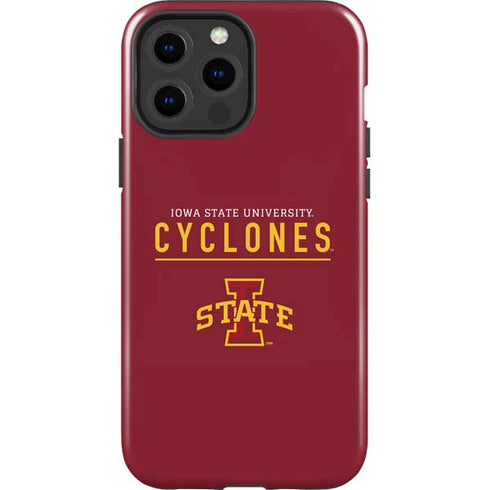 Iowa State University Athletic Text iPhone 15 Pro Max Impact Case