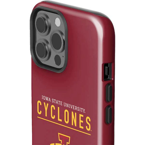 Iowa State University Athletic Text iPhone 15 Pro Max Impact Case