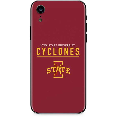 Iowa State University Athletic Text iPhone XR Skin