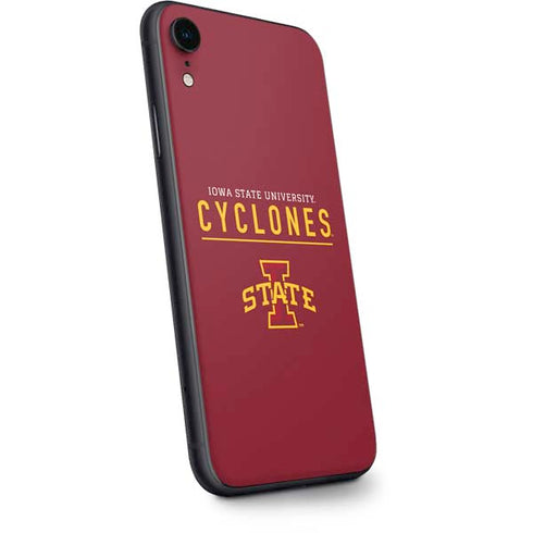 Iowa State University Athletic Text iPhone XR Skin