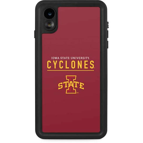Iowa State University Athletic Text iPhone XR Waterproof Case