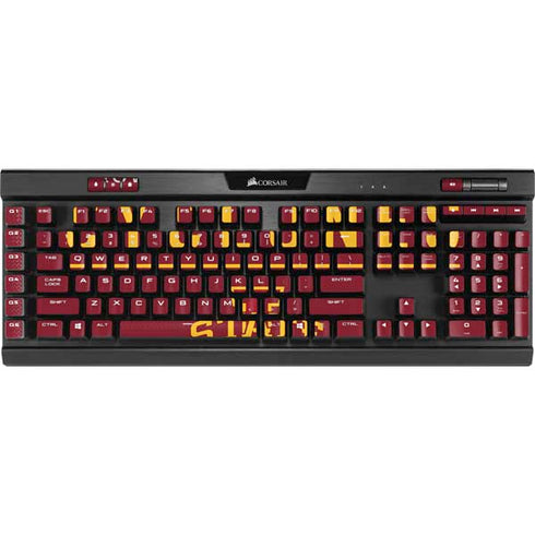 Iowa State University Athletic Text K95 RGB PLATINUM Mechanical Gaming Keyboard Skin