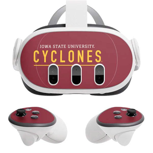 Iowa State University Athletic Text Meta Quest 3 Skin