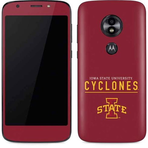 Iowa State University Athletic Text Moto E5 Play Skin