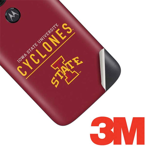 Iowa State University Athletic Text Moto E5 Play Skin