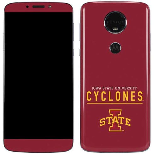 Iowa State University Athletic Text Moto E5 Plus Skin