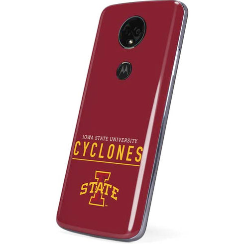 Iowa State University Athletic Text Moto E5 Plus Skin
