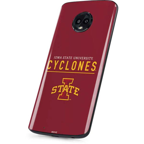 Iowa State University Athletic Text Moto G6 Skin