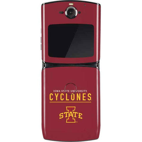 Iowa State University Athletic Text Motorola RAZR Skin