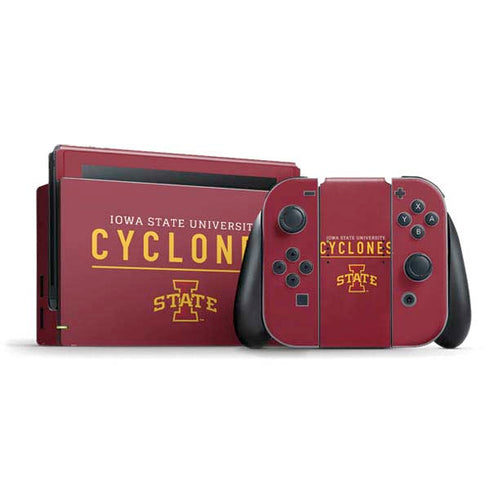 Iowa State University Athletic Text Nintendo Switch Bundle Skin