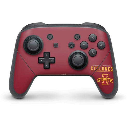 Iowa State University Athletic Text Nintendo Switch Pro Controller Skin