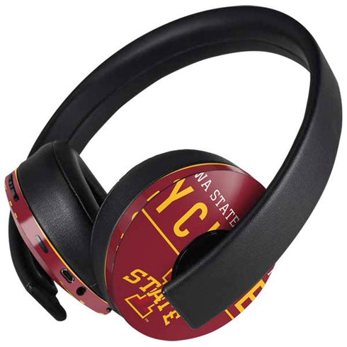 Iowa State University Athletic Text PlayStation 4 Gold Wireless Headset Skin