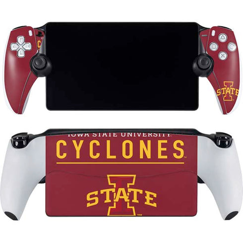 Iowa State University Athletic Text PlayStation Portal Remote Player Skin