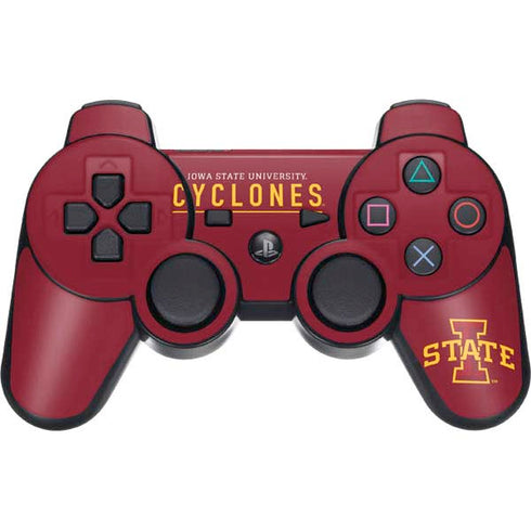 Iowa State University Athletic Text PS3 Dual Shock wireless controller Skin