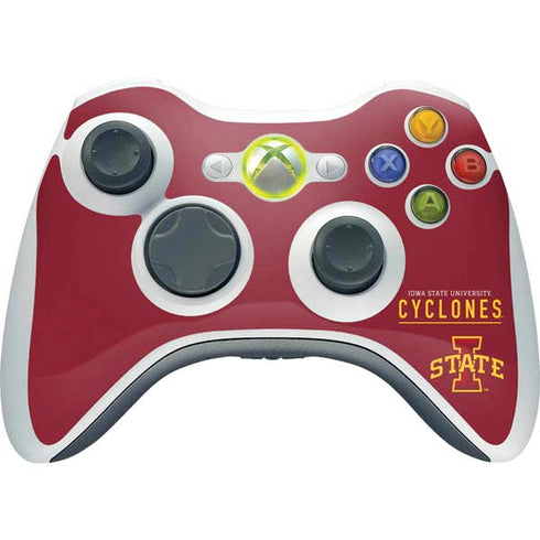 Iowa State University Athletic Text Xbox 360 Wireless Controller Skin