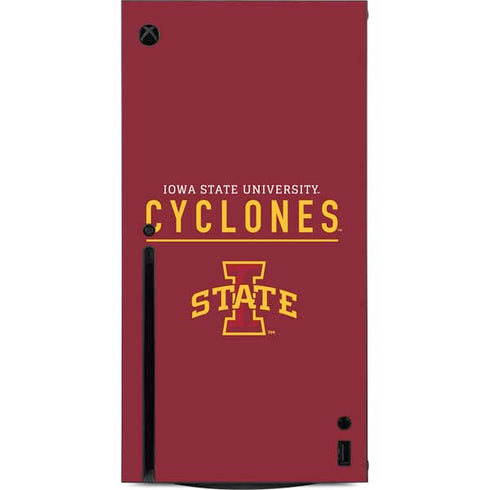 Iowa State University Athletic Text Xbox Series X Console Skin