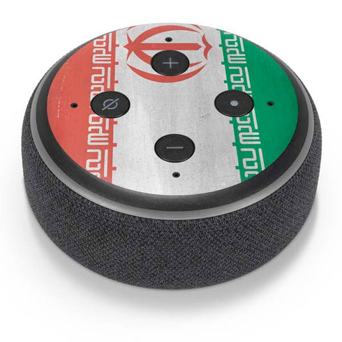 Iran Flag Distressed Amazon Echo Dot Skin