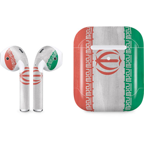 Iran Flag Distressed Apple AirPods 2 Skin
