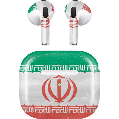 Iran Flag Distressed Apple AirPods (3rd Gen 2021) Skin