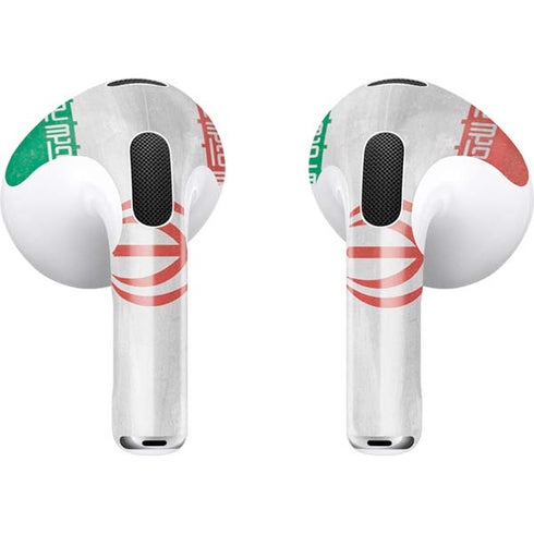 Iran Flag Distressed Apple AirPods (3rd Gen 2021) Skin