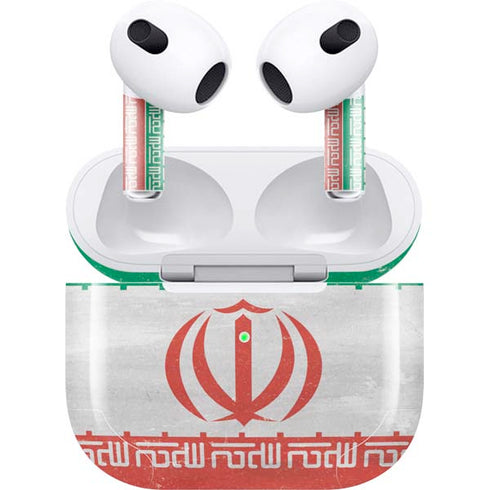 Iran Flag Distressed Apple AirPods (3rd Gen 2021) Skin