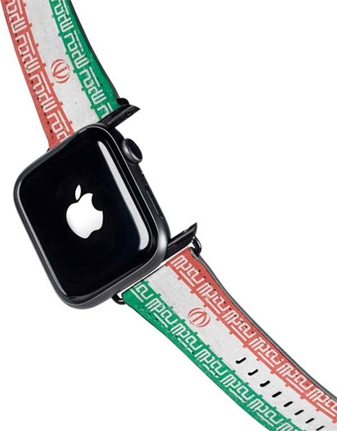Iran Flag Distressed Apple Watch Band 42-44mm