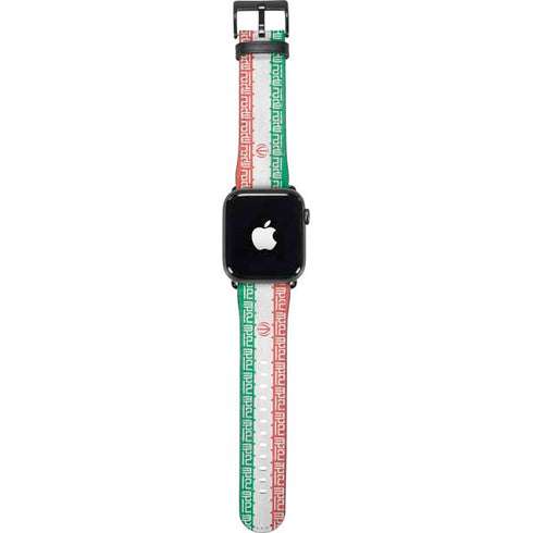 Iran Flag Distressed Apple Watch Band 42-44mm