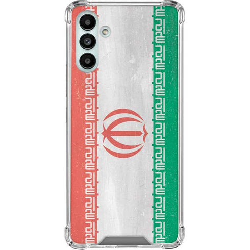 Iran Flag Distressed Galaxy A13 5G Clear Case