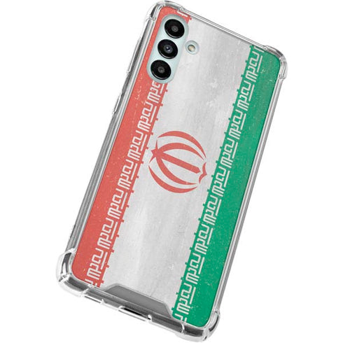Iran Flag Distressed Galaxy A13 5G Clear Case