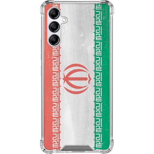 Iran Flag Distressed Galaxy A15 5G Clear Case