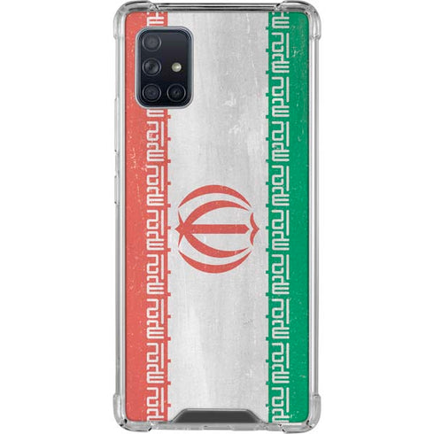 Iran Flag Distressed Galaxy A51 5G Clear Case
