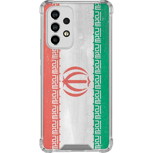 Iran Flag Distressed Galaxy A53 5G Clear Case
