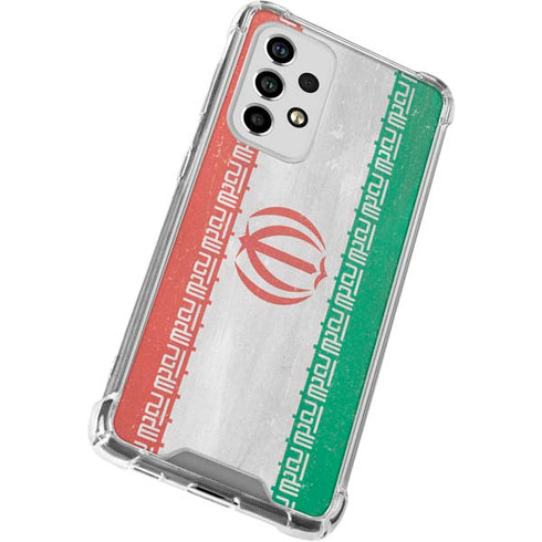Iran Flag Distressed Galaxy A53 5G Clear Case