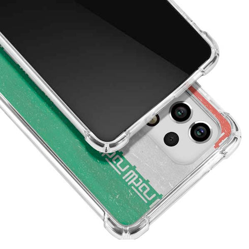 Iran Flag Distressed Galaxy A53 5G Clear Case