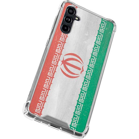 Iran Flag Distressed Galaxy A54 5G Clear Case