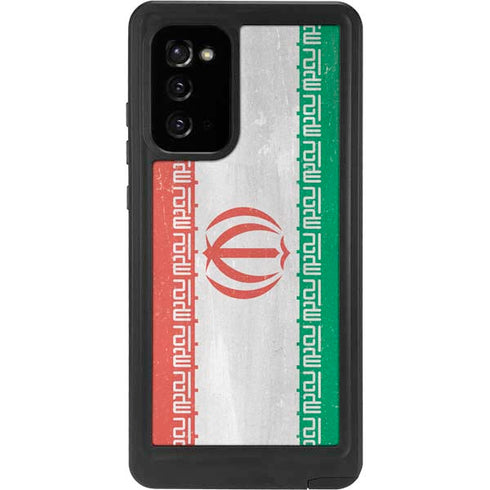 Iran Flag Distressed Galaxy Note20 5G Waterproof Case