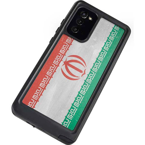 Iran Flag Distressed Galaxy Note20 5G Waterproof Case