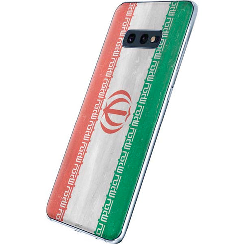 Iran Flag Distressed Galaxy S10e Skin