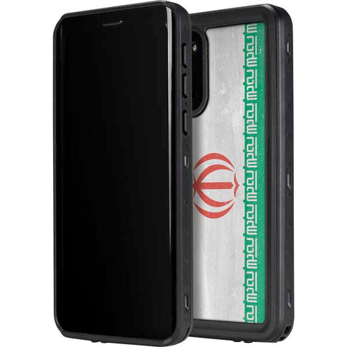 Iran Flag Distressed Galaxy S20 Plus Waterproof Case