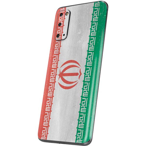 Iran Flag Distressed Galaxy S20 Skin