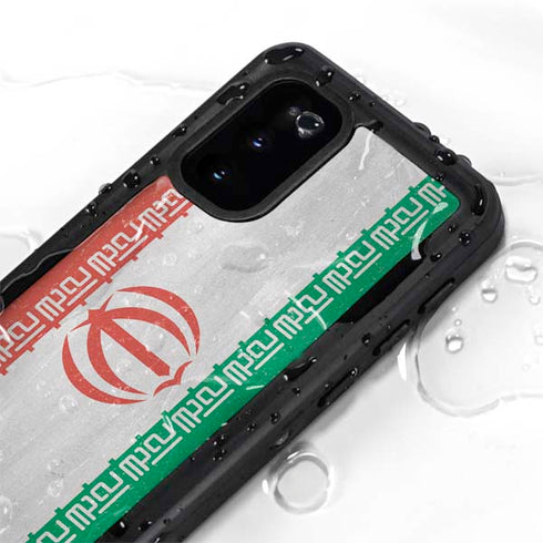 Iran Flag Distressed Galaxy S20 Waterproof Case