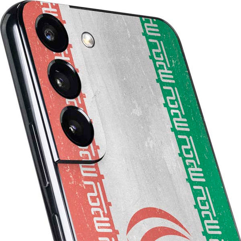 Iran Flag Distressed Galaxy S22 Plus Skin