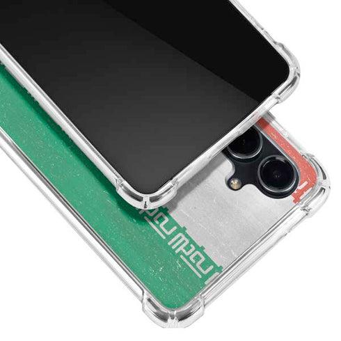 Iran Flag Distressed Galaxy S23 FE Clear Case