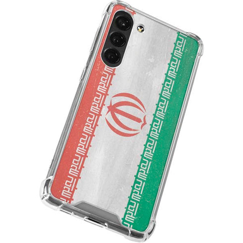 Iran Flag Distressed Galaxy S23 Plus Clear Case